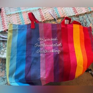 Cute Chainstitched Rainbow Tote - Handmade